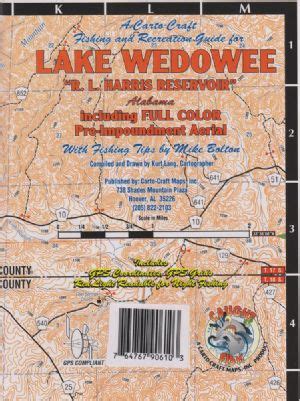 Lake Wedowee (R.L. Harris Resevoir), Alabama Waterproof Map (Carto-Craft) – Lake Maps