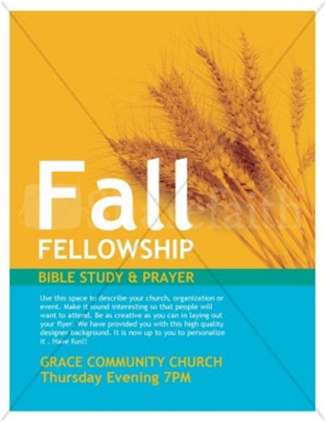 Fall Fellowship Church Flyer