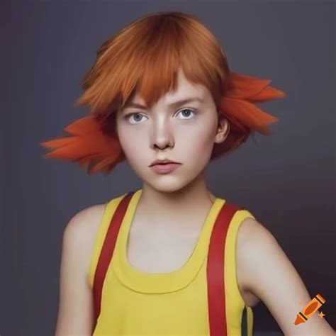 Realistic depiction of misty from pokemon on Craiyon