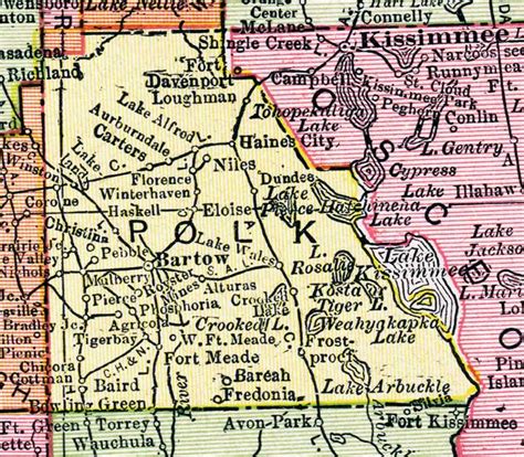 Map of Polk County, Florida, 1917