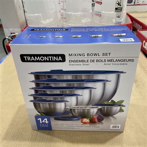 Tramontina 14 pc Stainless steel Mixing Bowls with Lids for sale online | eBay