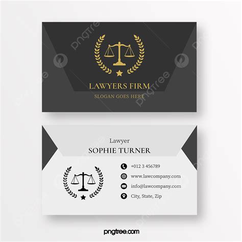 Lawyer Business Black And White Gray Style Business Card Template Download on Pngtree