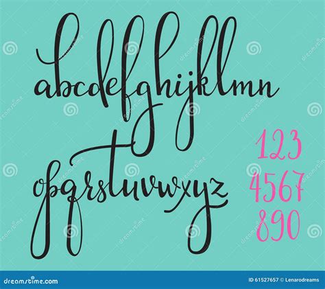 Calligraphy cursive font stock illustration. Illustration of collection ...