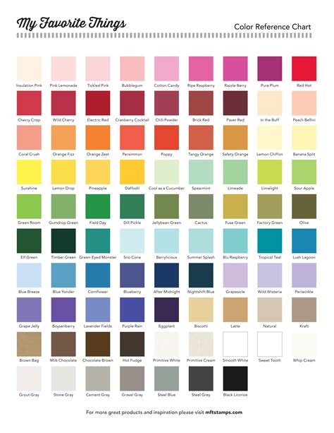 Printable Color Chart | room surf.com