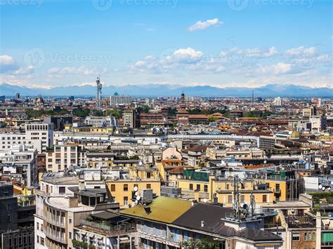 HDR Aerial view of Milan, Italy 7455011 Stock Photo at Vecteezy