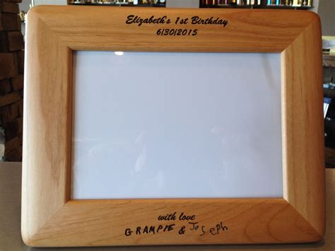 Laser engraved picture frame with actual personal signatures - $35 www ...