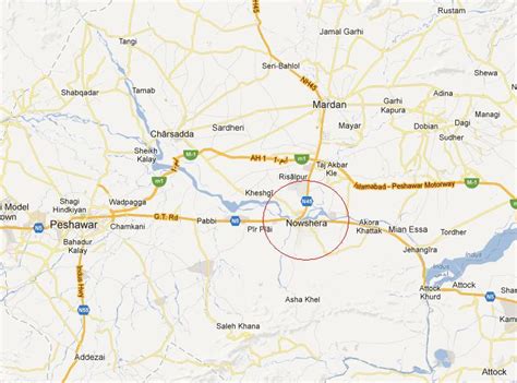 Map Nowshera City – Paki Mag