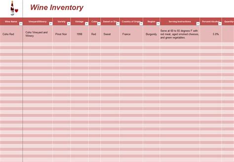 Winery Record Keeping Spreadsheet Printable Spreadshee winery record keeping spreadsheet.