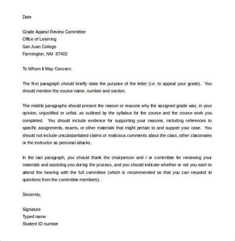 32+ Example Academic Appeal Letter - JoleenRamsey