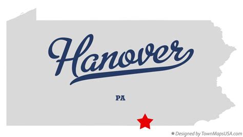 Map of Hanover, York County, PA, Pennsylvania