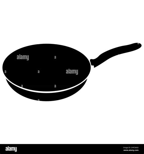 Frying pan isolated on white background. Frying pan. Silhouette symbol ...