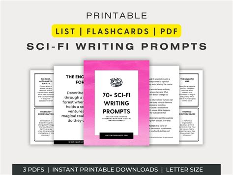 Sci-fi Writing Prompts PDF Bundle Prompt Ideas Journal - Etsy