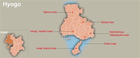 Hyogo Map Regional City | Regional City Maps of Japan