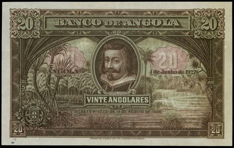 Angola 20 Angolares banknote 1927|World Banknotes & Coins Pictures ...