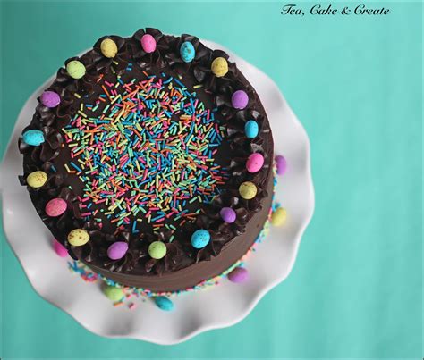 Tea, Cake & Create: Chocolate Cake with Sprinkles.