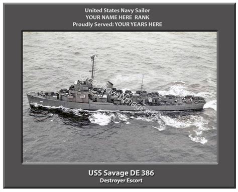 USS Savage DE 386 : Navy Ship Photo ⋆ Personalized US Navy Ship Prints ...