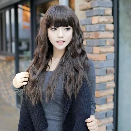 Dora new arrival long design pear wig big wave long curly hair wig bangs qi on Aliexpress.com ...