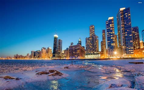 🔥 [50+] Chicago Skyline Winter Wallpapers Desktop | WallpaperSafari