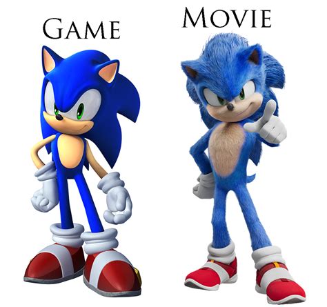 Sonic (Game vs Movie Design Comparison) : r/SonicTheHedgehog