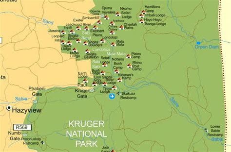 Maps of Regions within Kruger Park - Kruger National Park Travel Information...