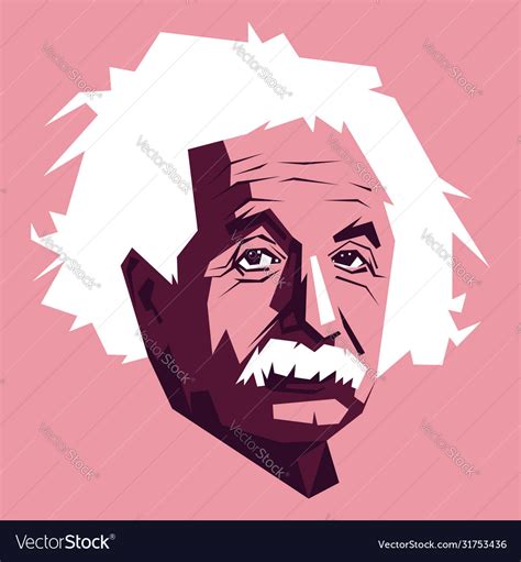 Einstein face drawn Royalty Free Vector Image - VectorStock