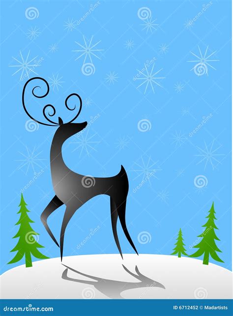 Reindeer In The Snow Stock Photography - Image: 6712452