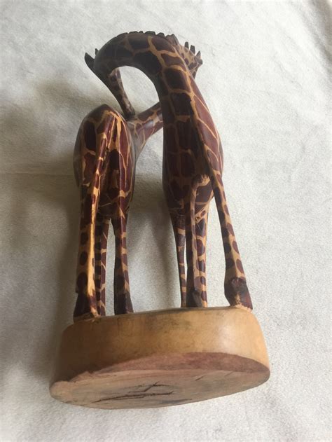 Giraffe Sculpture Wood Sculpture Wood Animal Tribal - Etsy