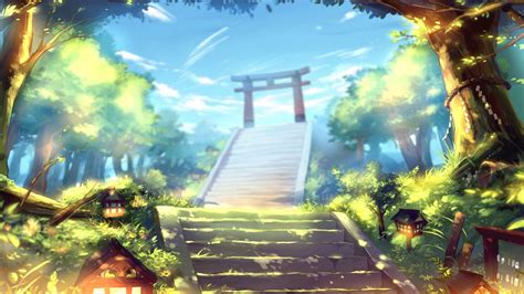 Free Torii Gate Anime Manga Artwork, computer desktop wallpapers, pictures, images | Paisajes ...