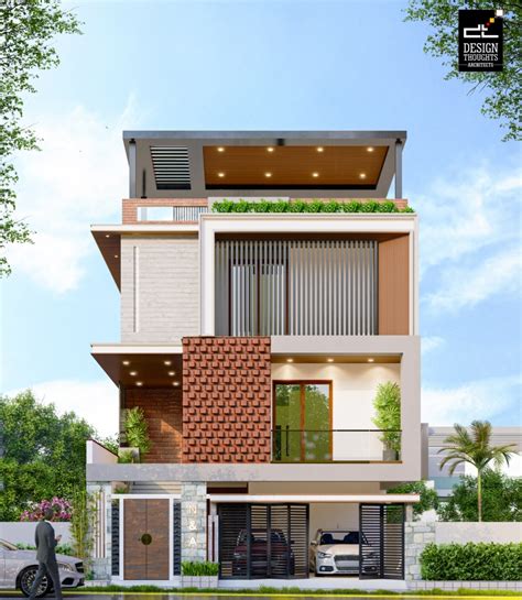 Contemporary Duplex Home Design - Design Thoughts Architects