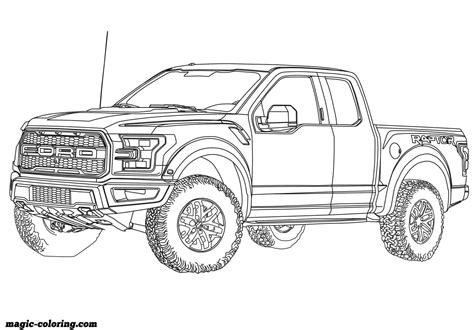 2017 Ford F 150 Raptor coloring page | Raptor truck, Truck coloring ...