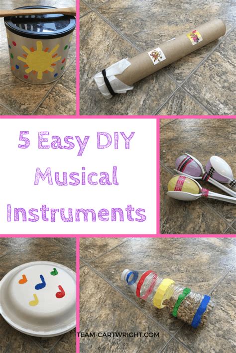 5 Easy Musical Instruments to Make with Your Children - Team Cartwright | Music activities for ...