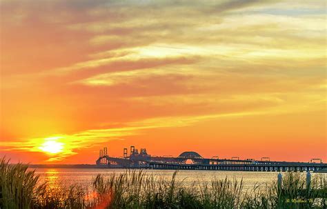 Chesapeake Bay Bridge Sunset Photograph by Brian Wallace - Fine Art America