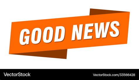 Good news banner template ribbon label sign Vector Image