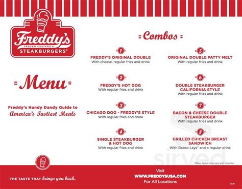 Freddy's Frozen Custard & Steakburgers menu in Cottleville, Missouri, USA