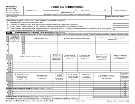 IRS Form 1118 Schedule L - Fill Out, Sign Online and Download Fillable PDF | Templateroller