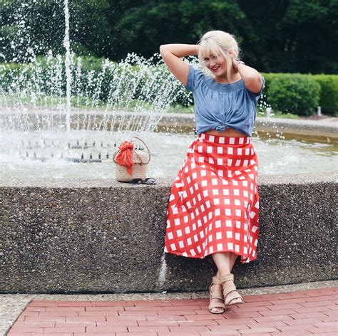 RED CHECKERED SKIRT | Glitz a beautiful life