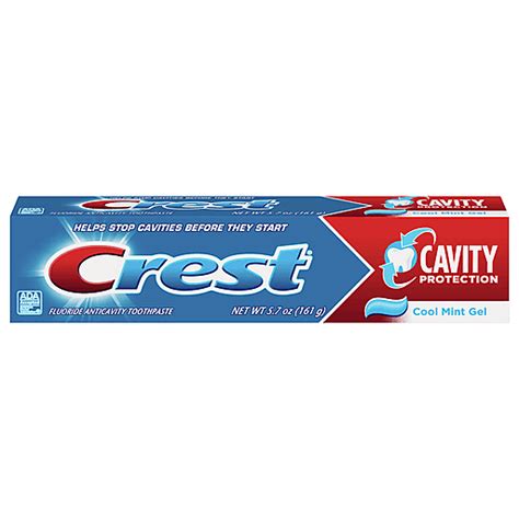 Crest Toothpaste, Cool Mint Gel, Cavity Protection 5.7 oz | Toothpaste ...