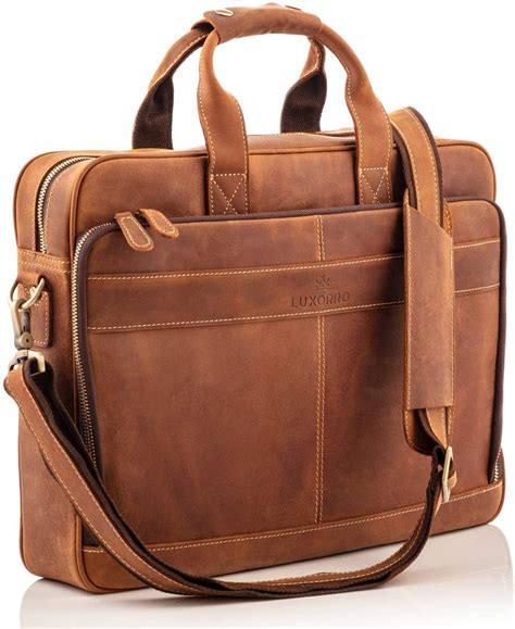 Laptop Bag Messenger Bag for Men – Top Grain, First-Grade Genuine ...