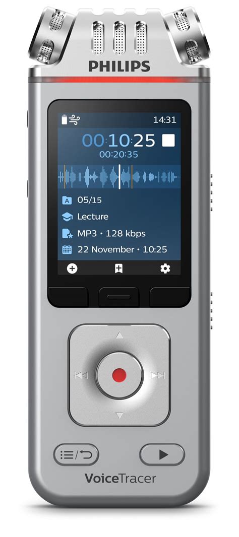 Philips DVT4110 VoiceTracer Audio Recorder- Lectures - 3 Mic, Remote ...