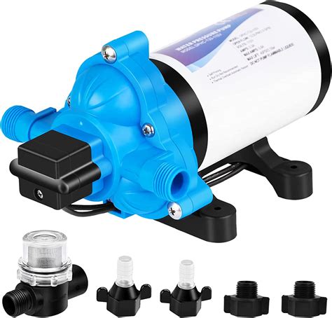 DC HOUSE Industrial Water Pressure Pump 110V with Power Plug, 110 Volt AC Self Priming Diaphragm ...