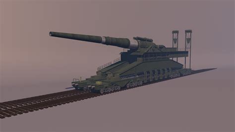 Schwerer gustav gun 3D model - TurboSquid 1204286