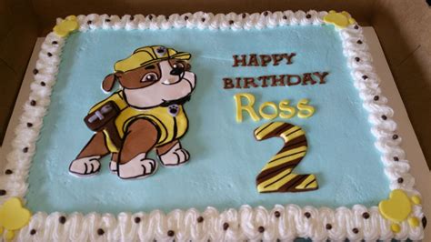 Rubble Paw Patrol Birthday Cake - CakeCentral.com