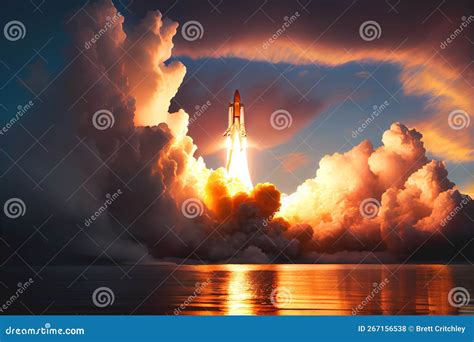 Spectacular Space Shuttle Rocket Launch Nasa SpaceX Type Image ...