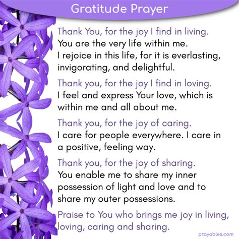 Prayer: of Gratitude - Prayables