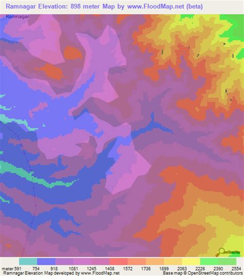 Elevation of Ramnagar,India Elevation Map, Topography, Contour