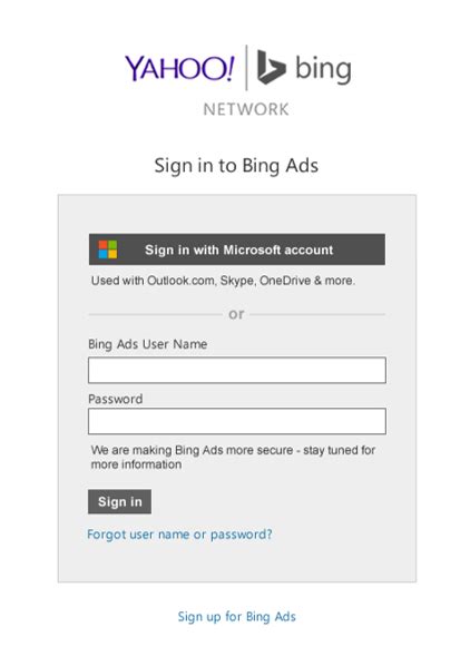 Priorities for 2015: Simplify the Bing Ads Sign In Page - Microsoft ...