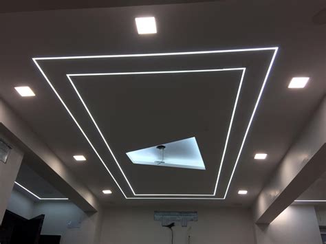 Elegant Linear Lighting Design in POP roof | Ceiling design modern, Pop ceiling design, New ...