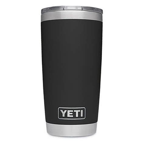 YETI Rambler 20 oz Tumbler Black | Custom Black YETI Tumbler | Merch