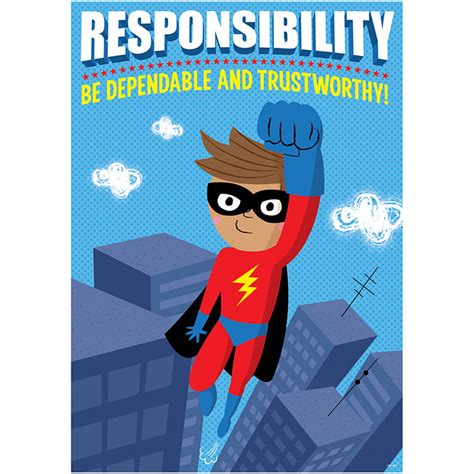 Responsibility Superhero Poster Inspire U - CTP7280 | Creative Teaching ...