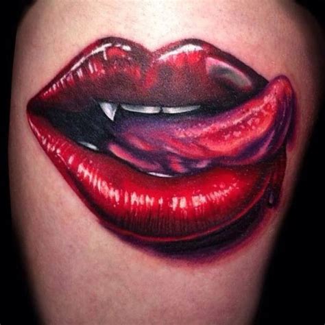 Vampire lips | Neck tattoo for guys, Kiss tattoos, Tongue tattoo